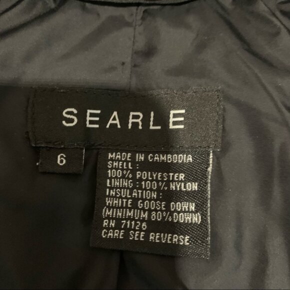 Searle Black Goose Down Coat Size 6 - Picture 4 of 13